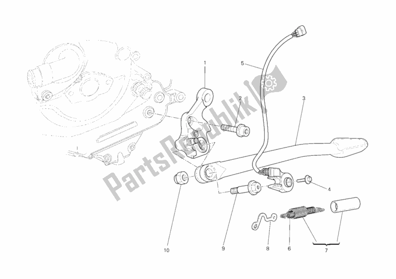 Toutes les pièces pour le Béquille Latérale du Ducati Streetfighter S USA 1100 2010